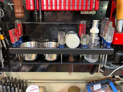 ULIBERMAGNET Power Tool Organizer Rack,Magnetic Spray Can Holder,Wall Mount Metal Tool Rack with Screwdriver,Cordless Drill,Screw,Nail Storage,Utility Rack for Warehouse,Garage,Toolbox - style: Magnetic Power Tool Organizer with Parts Cup