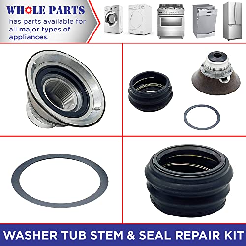 Upgraded Whole Parts Washer Tub Stem & Seal Repair Kit Part # 6-2095720 - Replacement and Compatible with Some Whirlpool Washers - Faucets Water Leaking Solution - Non-OEM Appliance Parts