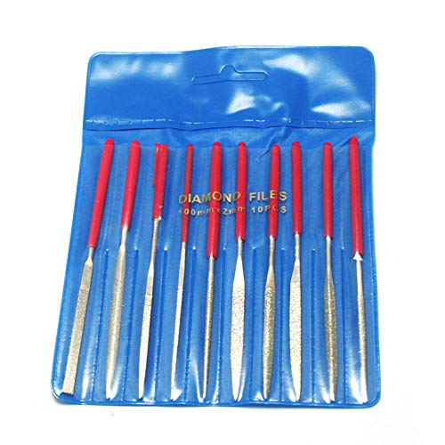 Mini Diamond Needle File Set (10 Piece),2mm x 100mm