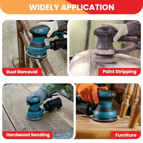 5 Inch Replacement Sander Pad Compatible with Craftsman Ridgid Ryobi 35 PCS