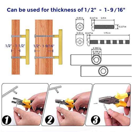 Ravinte Gold Cabinet Handles 3 Inch 10 Pack, Square Cabinet Pulls - size: 3 Inch Hole Centers