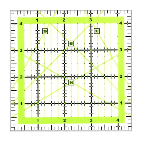 UOOU 4.5 inch Quilting Ruler, Square Quilting Square Sewing Ruler - color: Green-Small