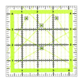 UOOU 4.5 inch Quilting Ruler, Square Quilting Square Sewing Ruler - color: Green-Small