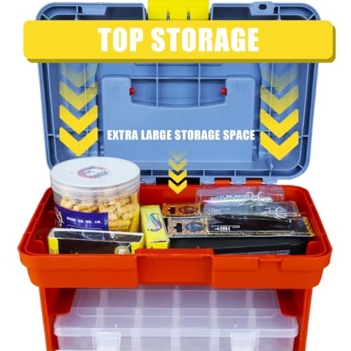 Torin Portable Tool Box, Small Parts Organizer with Drawers, tackle box - size: 11IN