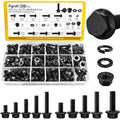 288PCS M6 M8 M10 Flange Bolt Assortment Kit, Length 12/16/20/25/30 mm - size: M6 M8 M10 288pcs