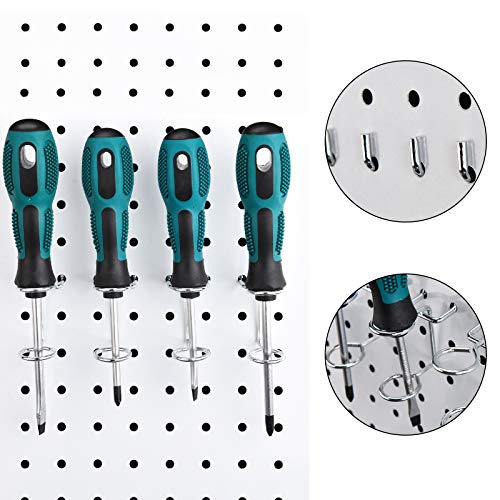 Ripeng 12 Pcs Silver 12 Pcs Screwdriver Organizer Tool Holders Multi-tool Holder - color: Silver