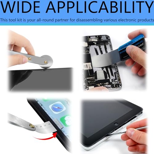6 Piece Metal Spudger Pry Tool Kit for Electronics Repair with Laptop, Cell Phone, Tablet, Computer, Electronics Repair