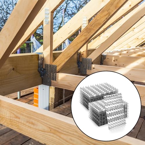 20 Pack 4 x 6 Inch Pronged Truss Plates, Galvanized Steel, 9 MM Tines - size: 4 x 6 INCH
