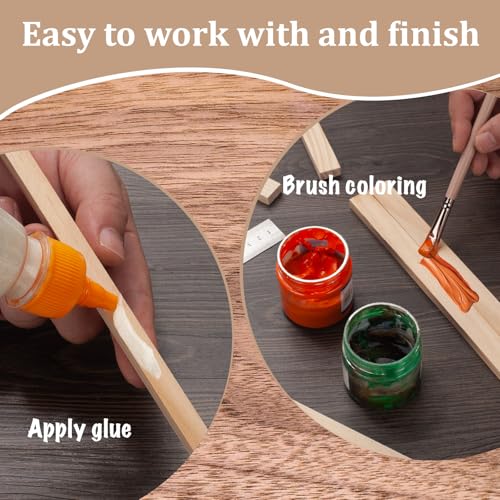 Wood Strips Slats Wooden Dowels for Crafts 3/8" × 3/4" × 12", 15 PCS Wood Trim Flat Lumber Boards Square Dowel Rods Wooden Sticks for Crafting, Woodworking, Model Making - size: 3/8x3/4x12 in - 15PCS