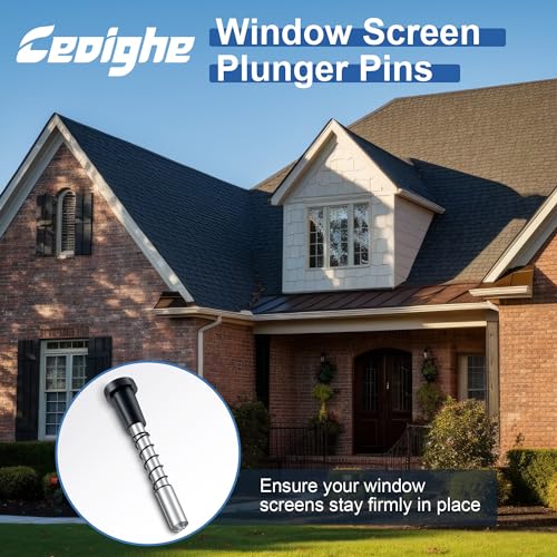 25 Pack Window Screen Plunger Latches with Caps Black - color: Black