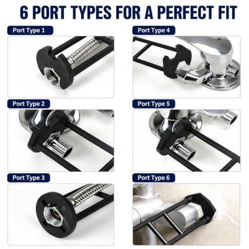 2-Piece Basin Wrench and Faucet Wrench Set, Multifunctional Sink Installation Tools with 4 Head Shapes for Tight Spaces, Under-Sink Mounting Nuts, Kitchen & Bathroom