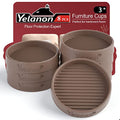 Yelanon Furniture Coasters 8 Pcs 3" Round Brown Caster Cups for Hardwood - size: 8pcs 3" Round Brown