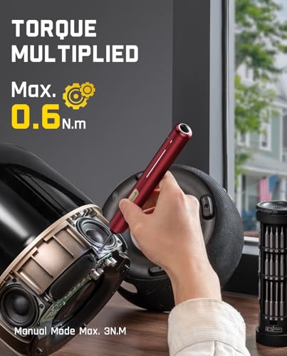 Fanttik E2 Ultra Electric Screwdriver, Screwdriver for Electronics (Red) - color: Burgundy Red