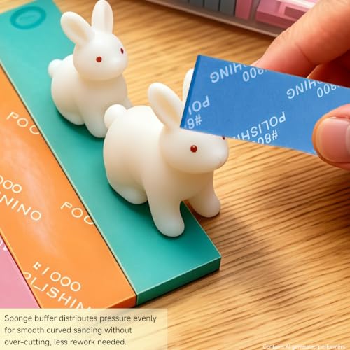 30Pcs Sanding Sponge Set for Model Waterproof Dry Sanding Blocks | 6 different particle sizes: 400/600/800/1000/1200/1500 | Total 30 pieces