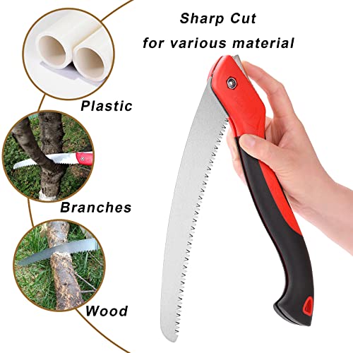 10 Inch Heavy Duty Pruning Saw Folding Hand Saw with SK5 Blade - size: 10 Inch
