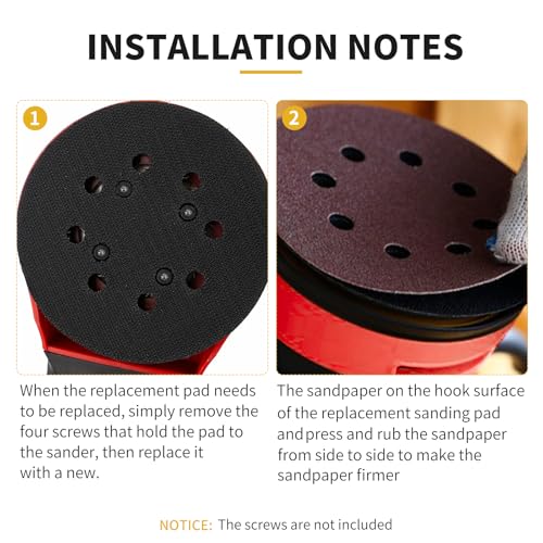Orbital Sander Pad Replacement for Milwaukee, 3 Pack - style: Plastic Pad 3 PACK