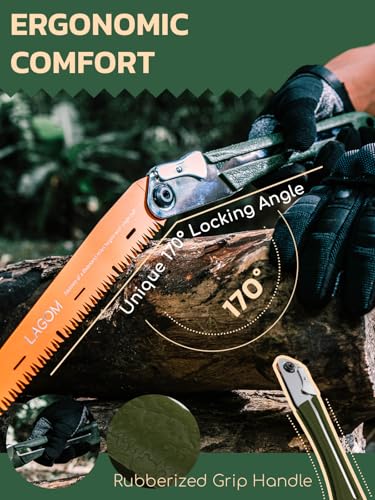 LAGOM Folding Pruning Saw | 8.2" Straight Blade | SK5 Steel | Secure Lock - style: Straight 8.2" Single