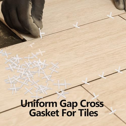 100 Pcs 6 mm (1/4 Inch) Plastic Tile Spacers for Stone and Ceramic Tile - color: 6mm 1/4 Inch White