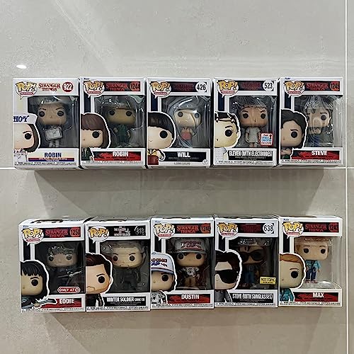 YODAR 10 Pack Acrylic Floating Shelves for Funko Pop in-The-Box Figures, Display Case for Boxed Characters, Wall Mounted Shelf with Mounting Kit, Perfect for Decoration & Storage