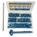 Pocket Hole Screw Kit, 5 Sizes, 320PCS, Blue Coated - size: #8 x 1"-2-1/2"