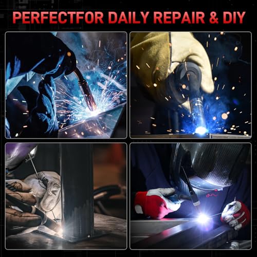 ANDELI 160A MIG Welder, 110V/220V 4-in-1 MIG/Flux Core MIG/Lift TIG/Stick - color: Red3