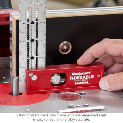 Woodpeckers inDexable Square System, 6 Inch Double Square, Feature Packed Woodworking Tool - color: Standard, style: Double Square