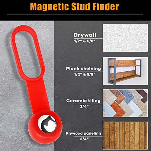 52300 Studball, 27 Pounds of Pull Power Magnetic Stud Finder, No Batteries Stud Finder Wall Scanner Detect Metal Through 5/8" Drywall, Wood or 3/4" Plywood Paneling, Ceramic Tiling etc.