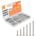 WELLOCKS M4 Cabinet Pull Screws, 25 to 50mm 100 PCS - color: Silver, size: 100PCS