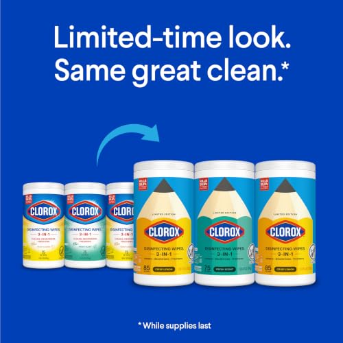 Clorox Disinfecting Wipes Back to School Variety Pack, 75 Count Each, Pack of 3 (Package May Vary)