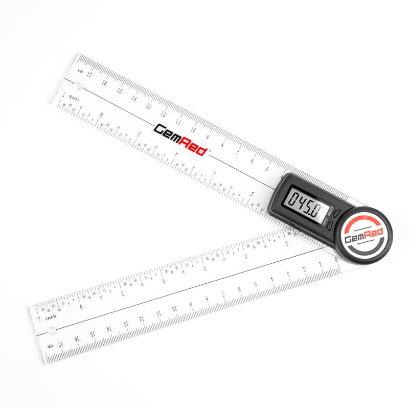 GemRed Digital Protractor Enhanced ABS Ruler - color: Transparent