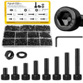 750PCS M3 Hex Socket Screw Assortment Kit,M3x6/8/10/12/16/20/25/30 mm - size: M3 750pcs