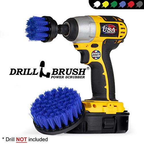 Blue Medium Stiffness 5in Scrub Brush - Aquarium Cleaner - Marine Vessels - color: Blue