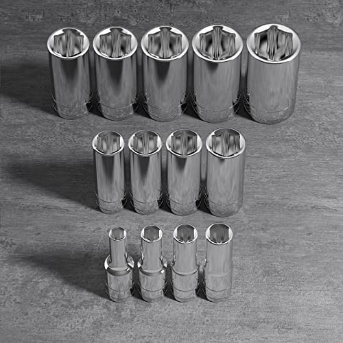 Olsa Tools 3/8-Inch Drive SAE Deep Socket Set - 13pc - color: Sae Deep, size: 13pc, 3/8-Inch Drive