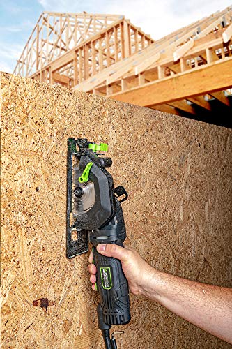 Genesis Mini Circular Saw 4.0 Amp 4-1/2" with 24T Carbide-Tipped Blade, Rip Guide, Vacuum Adapter, and Blade Wrench (GCS445SE) - style: Mini Circular Saw 4-1/2"