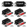 Strong Cabinet Magnets for Closure 20 lbs 6 Pack - Pet-Proof Your Closet - color: Black, size: 20lbs x 6