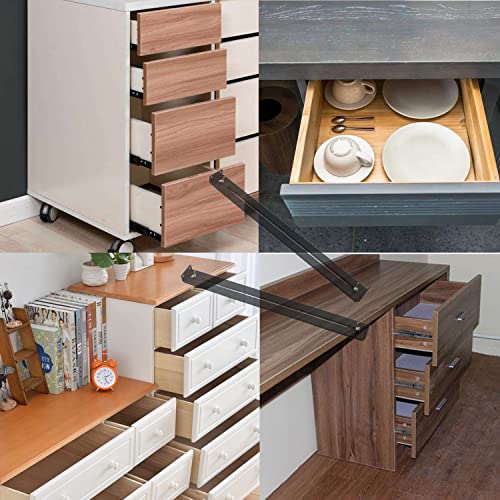 Drawer Repair Kit, Furniture Repair Accessory Bracket Middle Mount to Reinforce and Repair Breakage, for Wood/Particleboard/MDF Chest of Drawers - Screws Included