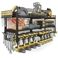 Power Tool Organizer Wall Mount, 350LBS Capacity, 3 Tier, 8 Drill Holders - size: 32.8" Width 3-Tier