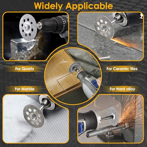 30 Pcs 545 Diamond Cutting Wheel Rotary Tool Cutting Discs (22mm)