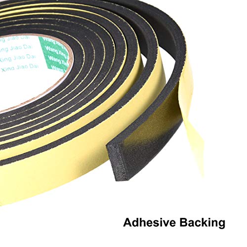 uxcell Sealing Foam Tape 20mm Wide 5mm Thick 3 M/9.8ft Long, Self Adhesive Weather Strip for Window Door Insulation, Pack of 2 - size: 20mmx5mmx3m