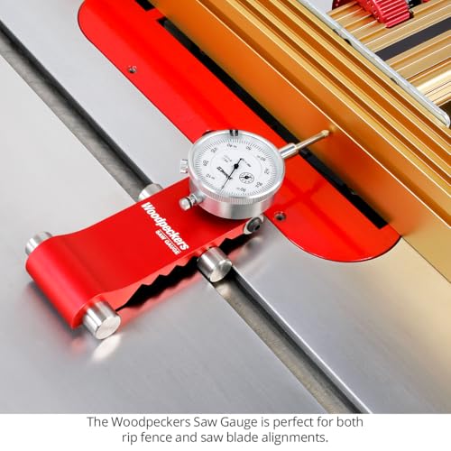 Woodpeckers Table Saw Gauge and Alignment Tool, Auto-Adjusts to Miter Slot, Includes Dial Indicator & Fitted Storage Case - SG-WP