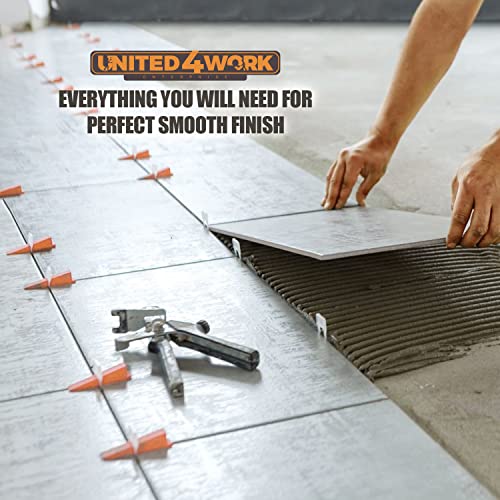 Tile Leveling System 1/16" - Professional And DIY Kit - Includes 2000 Tile Leveling Clips - Easy To Use Tiling Installation Tools - (1,5 mm) - Only Clips - size: 2000 Pcs 1/16" (1,5 mm)