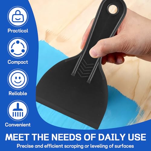 6 Pack Putty Knife,2'' Plastic Paint Scraper Set,Flexible Spackle Knife for Spackling,Putty Scraper Tool for Wall Repair,Drywall,Tamales Making,Glue Spreader - color: 2''