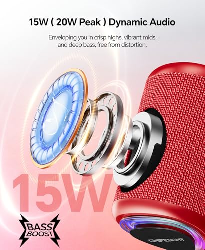 Portable Bluetooth Speaker Beach Essentials: IPX5 Waterproof for Outdoor - color: Red