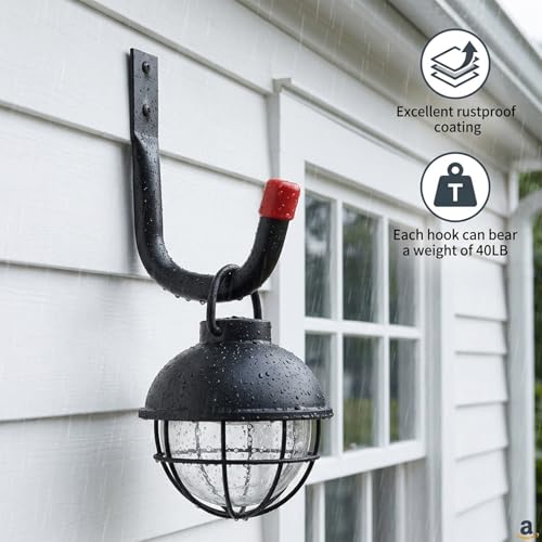 24 Pcs Heavy Duty Garage Hooks 3.5" Iron Utility Hook for Garage Wall Mount