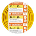 Energeaster Solid Indoor 12/2 W/G NMB Cable 50ft, Electrical Wire, Yellow - size: 50FT, style: 2x12AWG-Yellow