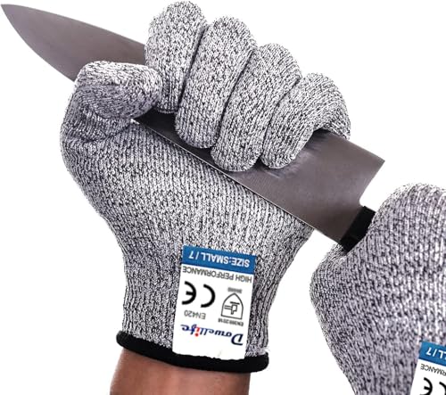 Dowellife Cut Resistant Gloves Food Grade Level 5 Protection, Safety Kitchen Cut Gloves for Chef Oyster Shucking Mandolin Knife Butcher Meat Cutting - size: Medium (Pack of 1), style: Original