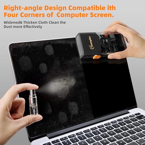 Keyboard Cleaning Kit, All-in-One Laptop & Computer Screen Cleaner, Black - color: Black
