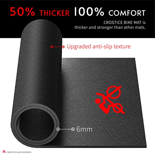 Bike Mat Compatible with Peloton Bike, 6mm Floor Protector - size: 24x48", style: Logo Style