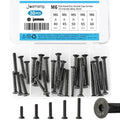 M6 x 40mm 45mm 50mm 55mm 60mm Flat Head Hex Socket Cap Screws Countersunk Bolts, 10.9 Grade Alloy Steel, Black Oxide Finish, Metric Allen Drive, Fully Threaded, Assortment Kit 30Pcs - size: M6 x 40/45/50/55/60 mm