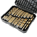 230 Pcs Drill Bit Set(1/16“-1/2”), 135° Tip Titanium Coated High Speed Steel, Twist Drill Bit Kit for Iron, Aluminum Alloy, Copper, Wood, Plastic, with Hard Storage - style: TD-230-pcs